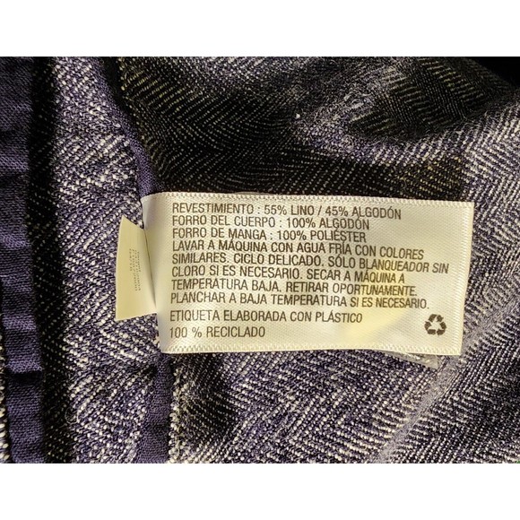 Goodfellow Men's Linen Blazer Sport Jacket Blue Casual Work Sz Large Pre Owned - Picture 11 of 13